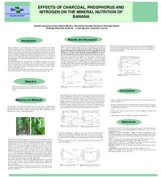 EFFECTS OF CHARCOAL, PHOSPHORUS AND NITROGEN ON THE MINERAL NUTRITION OF BANANA