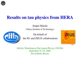 Results on tau physics from HERA