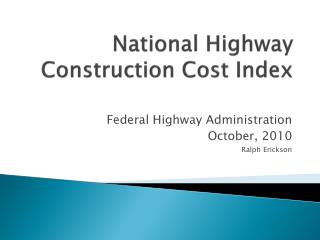 National Highway Construction Cost Index