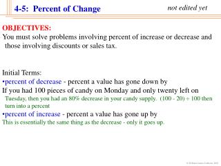 4-5: Percent of Change