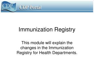 Immunization Registry