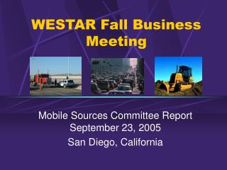 WESTAR Fall Business Meeting