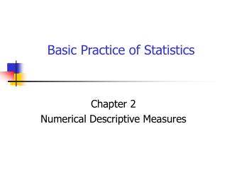 Basic Practice of Statistics