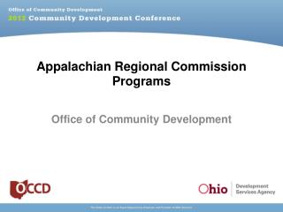 Appalachian Regional Commission Programs