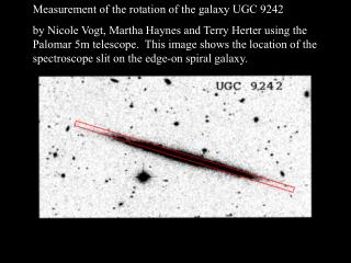 Measurement of the rotation of the galaxy UGC 9242