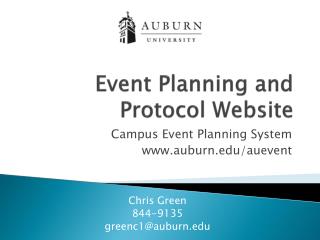 Event Planning and Protocol Website