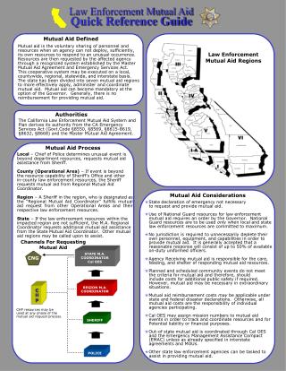 Law Enforcement Mutual Aid Quick Reference Guide