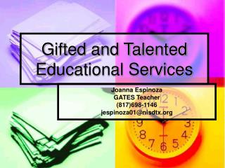 Gifted and Talented Educational Services