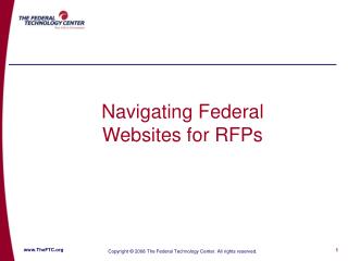 Navigating Federal Websites for RFPs