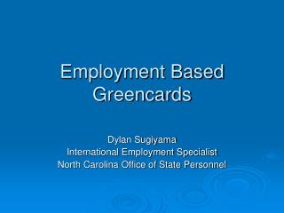 Employment Based Greencards