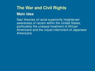 The War and Civil Rights