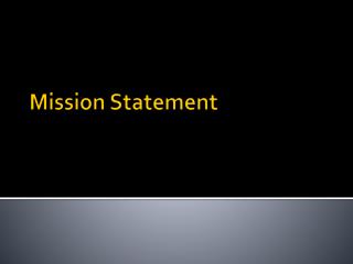 Mission Statement