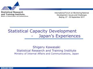 Statistical Capacity Development - Japan’s Experiences