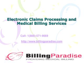 Electronic Claims Processing and Medical Billing Services