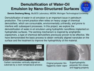 Dennis Desheng Meng, MuSES Laboratory, MEEM, Michigan Technological University