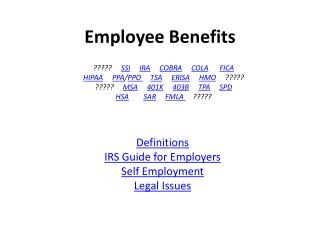 Employee Benefits