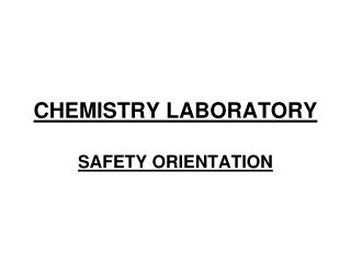 CHEMISTRY LABORATORY