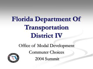 Florida Department Of Transportation District IV