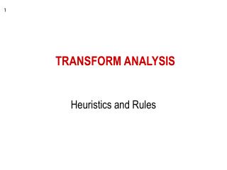 TRANSFORM ANALYSIS