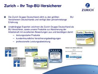 Zurich – Ihr Top-BU-Versicherer