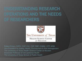 Understanding research operations and the Needs of researchers