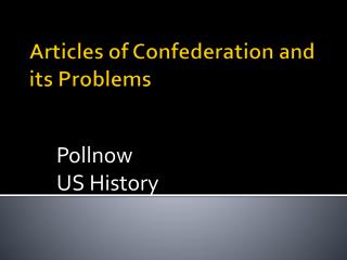 Articles of Confederation and its Problems