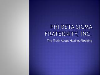 Phi beta sigma fraternity, inc.