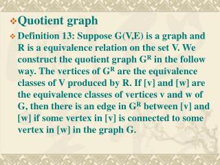 Quotient graph