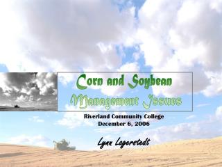 Corn and Soybean Management Issues