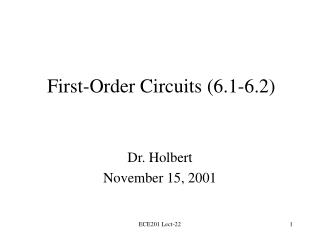 First-Order Circuits (6.1-6.2)