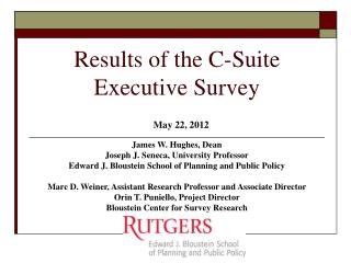 Results of the C-Suite Executive Survey