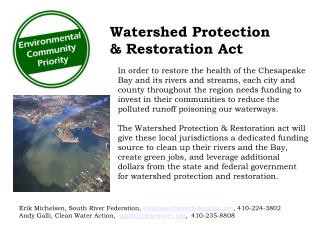 Watershed Protection &amp; Restoration Act
