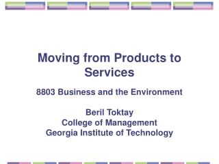 Moving from Products to Services