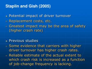Staplin and Gish (2005)