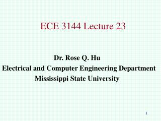 ECE 3144 Lecture 23