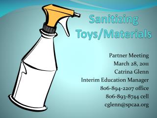 Sanitizing Toys/Materials