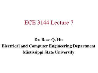 ECE 3144 Lecture 7