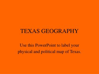 TEXAS GEOGRAPHY
