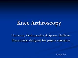 Knee Arthroscopy