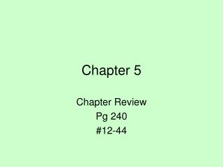 Chapter 5