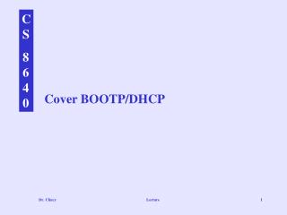 Cover BOOTP/DHCP