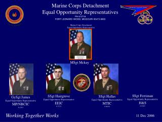Marine Corps Detachment Equal Opportunity Representatives PH 6-0718