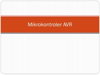 Mikrokontroler AVR