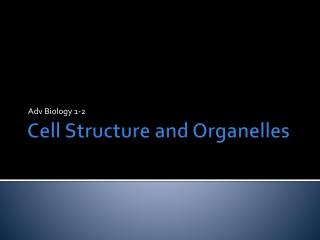 Cell Structure and Organelles