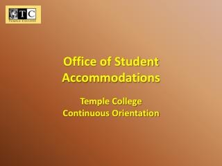 Office of Student Accommodations