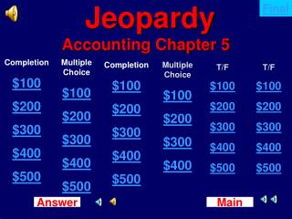 Jeopardy Accounting Chapter 5