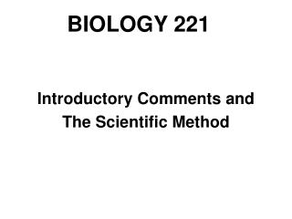 BIOLOGY 221