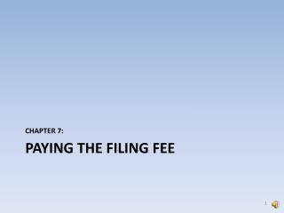 PAYING THE FILING FEE