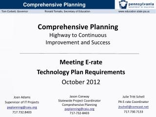 Comprehensive Planning Highway to Continuous Improvement and Success
