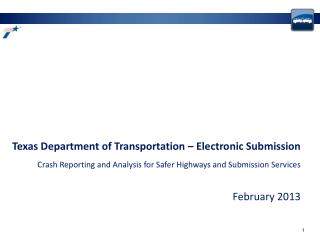 Texas Department of Transportation – Electronic Submission